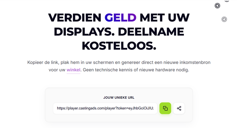 Kopieer onboarding URL