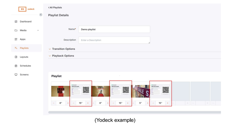 URL toevoegen aan CMS playlist